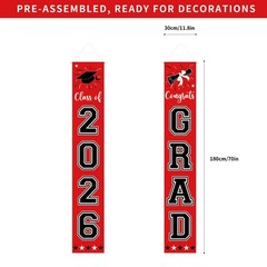 Graduation Decorations Class of 2026 Hanging Grad Banner, Graduation Decorations