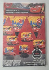 Disney Cars Party Decoration Kit 7 Pcs Mini Honeycombs Flag Banner 8′ Pixar