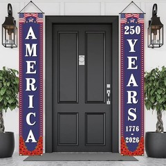 250th Anniversary USA Decorations Outdoor Patriotic Banner Set for Home