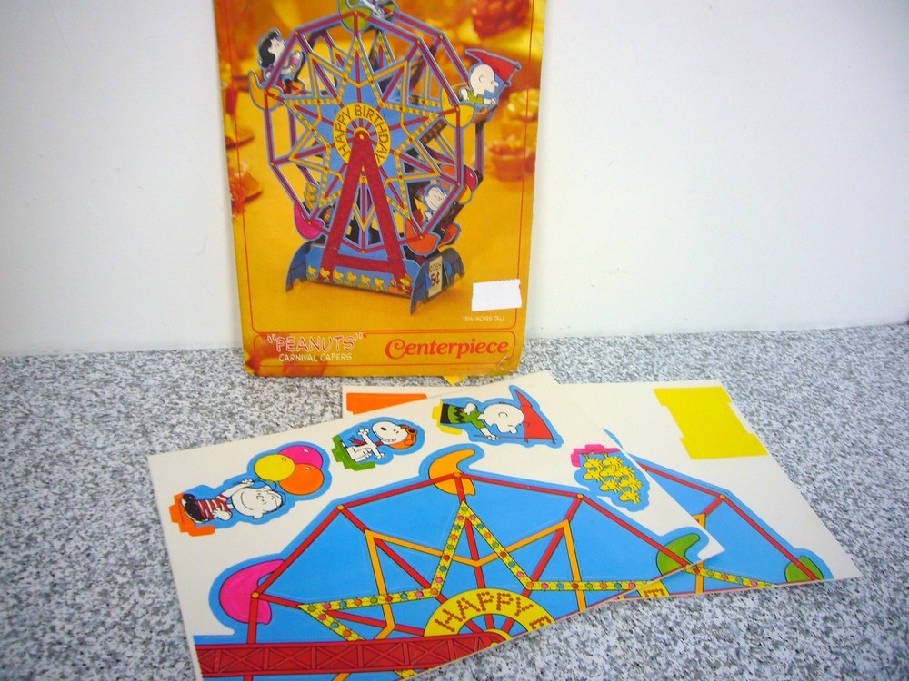 Hallmark Peanuts Centerpiece Carnival Capers Ferris Wheel Happy Birthday!