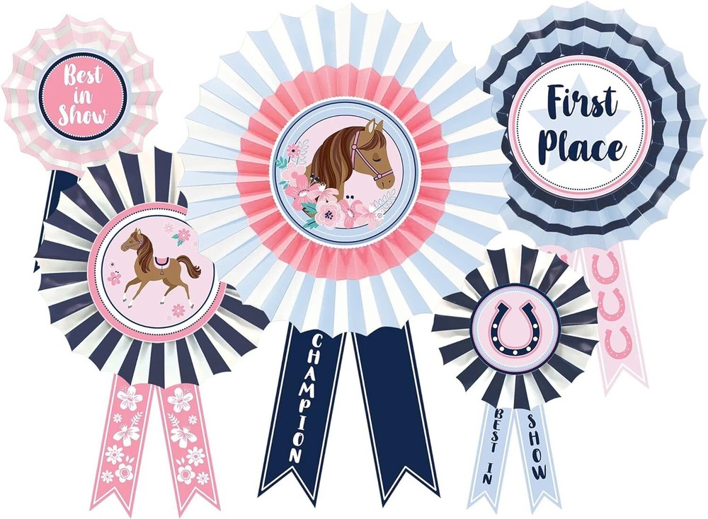 Saddle Up Saddle Up Cowgirl Horses Animal Kids Birthday Party Fan Decorations