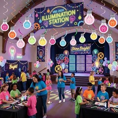 36 Pcs VBS Party Decorations Light Bulb Spiral Hanging Decorations 2026 Jesus…