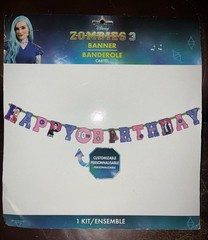 Disneys Zombies 3, Decorative Happy Birthday Party Banner Addison Zed