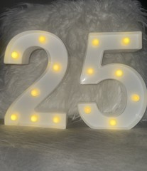 Light Up Marquee Numbers 25/52 LED Battery Operated Birthday Party Decor