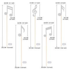 Silver Music Notes Centerpieces Party Decorations Event Home Decor 10 PCS