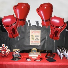 4Pcs Inflatable Boxing Gloves Balloons, Boxing Party Decorations, Red Wrestli…