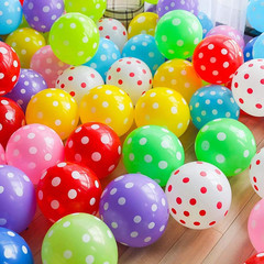 50 PCS Rainbow Polka Dot Balloons Kit – 12 Inch(30.48Cm) Multicolor Polka Dot La