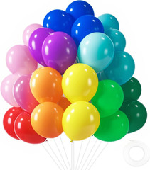 110PCS Latex Balloons 12Inch, Colorful Helium Party Balloons Arch with Ribbon fo