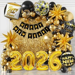 7Pcs New Years Balloons – 22 Inch Happy New Year Balloons for Happy News Year De
