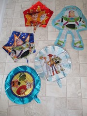 5 Mylar FOIL BALLOONS – TOY STORY, Buzz Lightyear, Woody – 17″ up to 26.5″