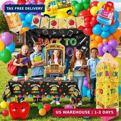 Back To School Decorations First Day of School Balloon Garland Kit with Apple Pe