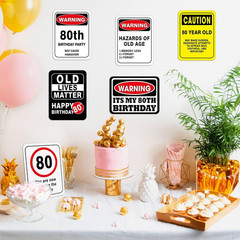 80Th Birthday Decorations – 9 Pcs 80S Old Zone Party Decorations, Funny Yard