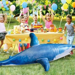 Extra Large Inflatable Shark Pool Toy,79inch Shark Pool Birthday Party Decora…