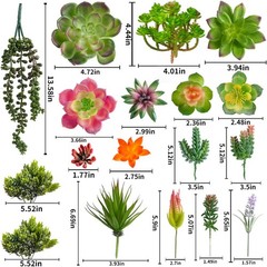 COTSEN 18 Pack Artificial Succulents Realistic Textured Fake 0, 18pcs