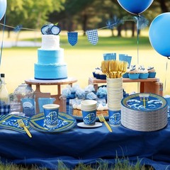 Mythology Party Supplies: Plates, Cups, Napkins, Forks Set