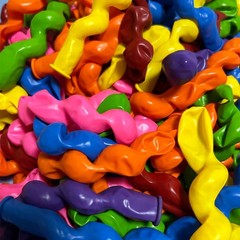 Spiral Balloon Mixed Color 100 pcs, 40 Inches Latex Twisted Long Balloon for …