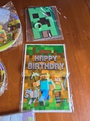 Minecraft Birthday Party Decorations Plates Napkins MC8 M1