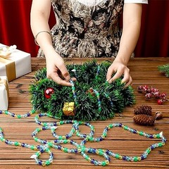 16 ft Christmas Beaded Conch Garland Ocean Themed Beach Garland Decorations