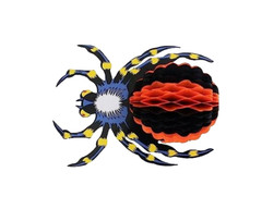 Halloween Hanging Spider Decorations 26 CM Honeycomb Spider Decorations x 2