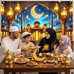 Eid Decorations Banner Ramadan Decorations 71×43 Inch Backdrop Crescent Moon …