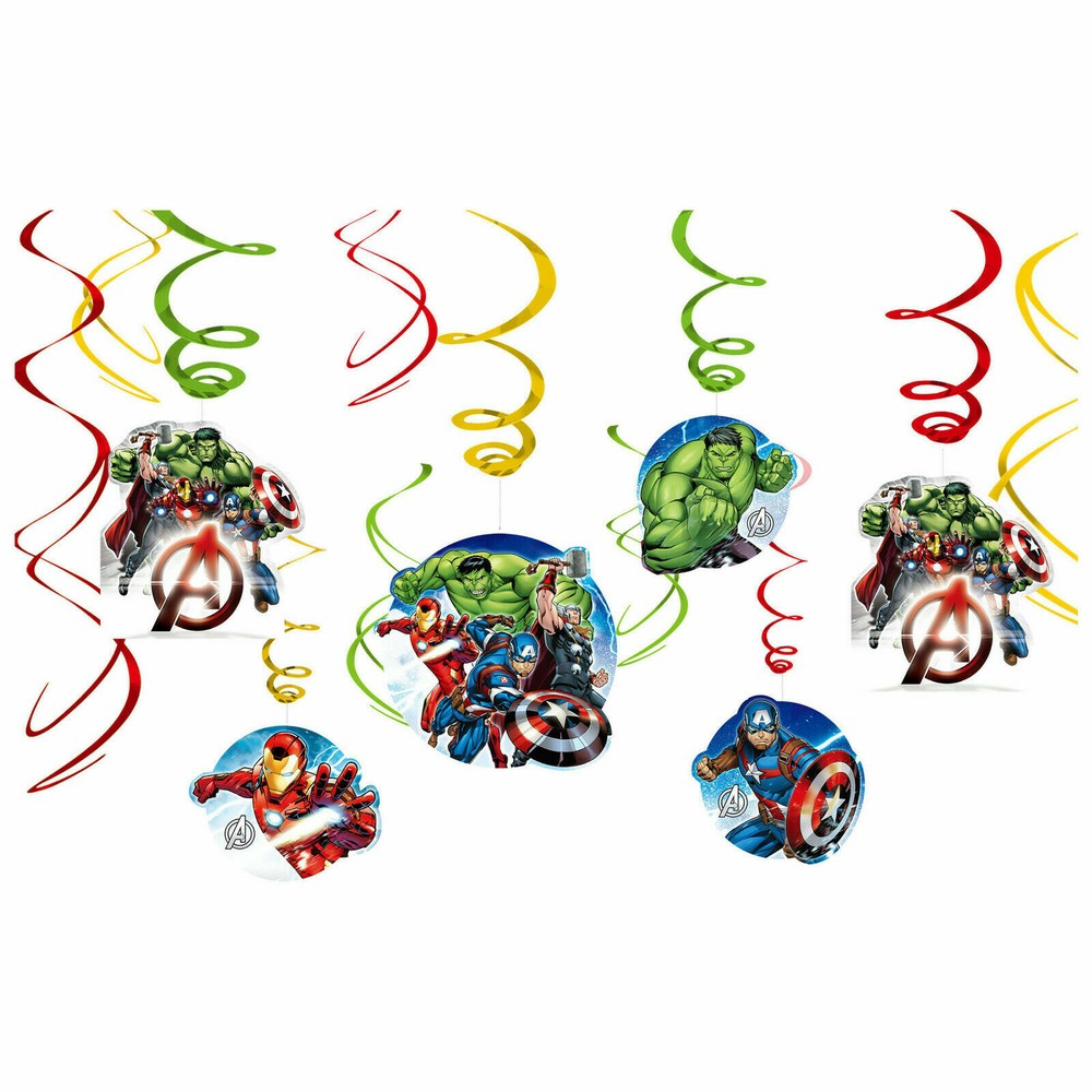 Epic Avengers Swirl Value Pack 12 ct New Marvel Hulk Captain America Iron Man