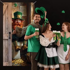 St. Patrick’s Day Door Cover – Festive Irish Decoration for Home Entryway