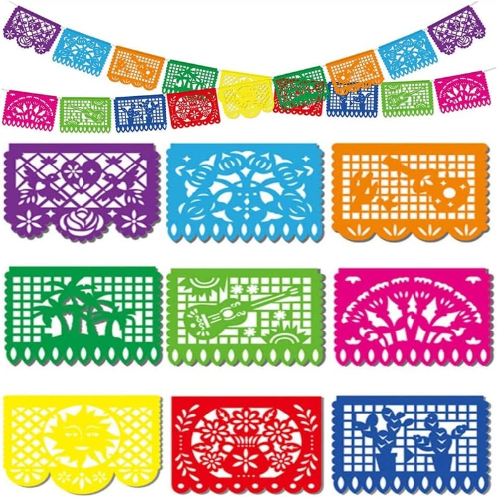 6Pack Mexican Party Banners 108 Feet 12 Patterns Cino de Mayo Fiesta Party Decor