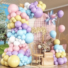 Pastel Rainbow Easter Balloon Garland Arch Kit, 144Pcs Macaron Easter Spring …
