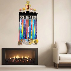 Stainless Steel Medal Display Rack Wall Mount Holder Fits Up to 60 Medals