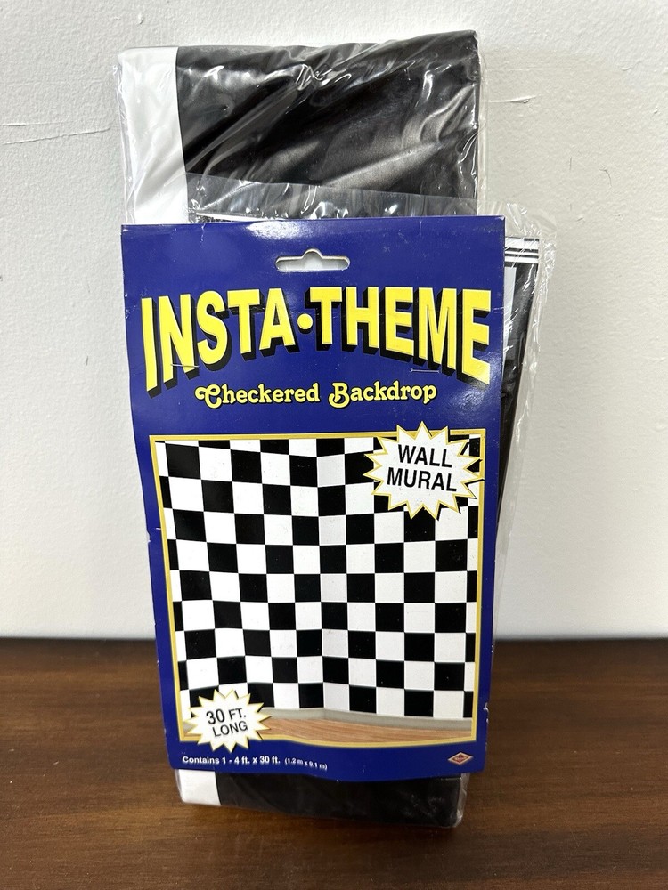 Insta-Theme Checkered Backdrop Party Backdrop 30 Ft. No.52089 Wall Mural