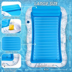 Inflatable Adult Pool Lounger Float Large Beach Sun Tanning Floats Raft Sunb…