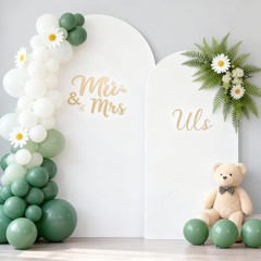 Little Mermaid Ariel Arch Cover Backdrop Birthday Party Photo Background Decor