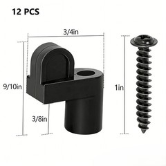 38 Inch Offset Window Screen Clips Set Includes Screws Plastic Flexible