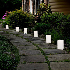 Plastic White Luminaria Bags (12-Count)