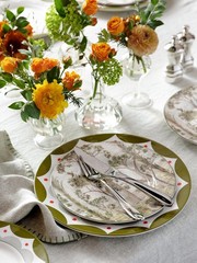 Spode Kit Kemp 11″ Geo Dinner Plate | Geometric 1″ H x L x W, Green