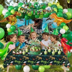 Dinosaur Birthday Party Decorations Kit for Boys – Dino Party Supplies with Tabl
