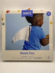 Spritz Shark Fins 16 Count Silver Paper Party Decor Ages 3+ Fun For Kids!