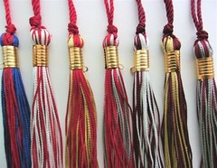 2025 2026 GRADUATION TASSEL & YEAR CHARM, 1 & 2 TONE, RED WHITE BLUE, RAINBOW