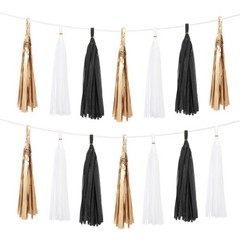 15Pcs Tassel Garland White Black Champagne Gold Tassels