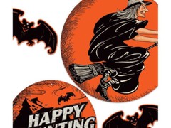 Vintage Halloween Beistle Witch Bats Cutouts 3 Packs Bulk Party Supplies Decor