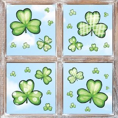 Horaldaily 54 PCS St. Patrick’s Day Window Cling 11.5 x 8.3, Patrick #02