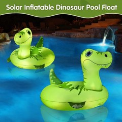 Inflatable Pool Floats Adult with Solar LED Light Up Dinosaur Adult Pool Floa…