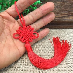 Chinese Knot with Tassels Handmade Chinese Knotting Cord for Home Decorations