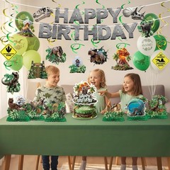 Dinosaur Birthday Party Decorations Set for Boys, Dino World Themed Party Decora