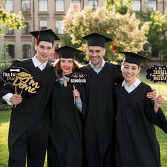 , Glitter Graduation Photo Props 2026 – Pack of 34 | Black and Gold Photo Props