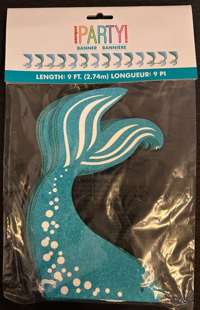 9ft Mermaid Tail Party Banner