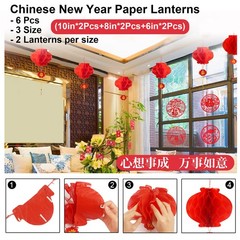 2025 Chinese New Year Decorations 42Pcs Ornament For Spring Festival Party Decor