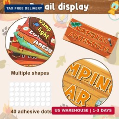 Hooqict 20 Pieces Camping Themed Party Decorations Camping Party Directional Sig