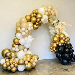 98Pcs Metallic Gold Balloon Garland Arch Kit | 18/12/10/5 Inch Assorted Chrome G