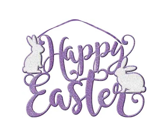 Amscan Easter Script Foam Sign, 9″ x 13 3/8″, Multicolor